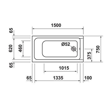 Bồn tắm âm D-code 1500 588.45.648